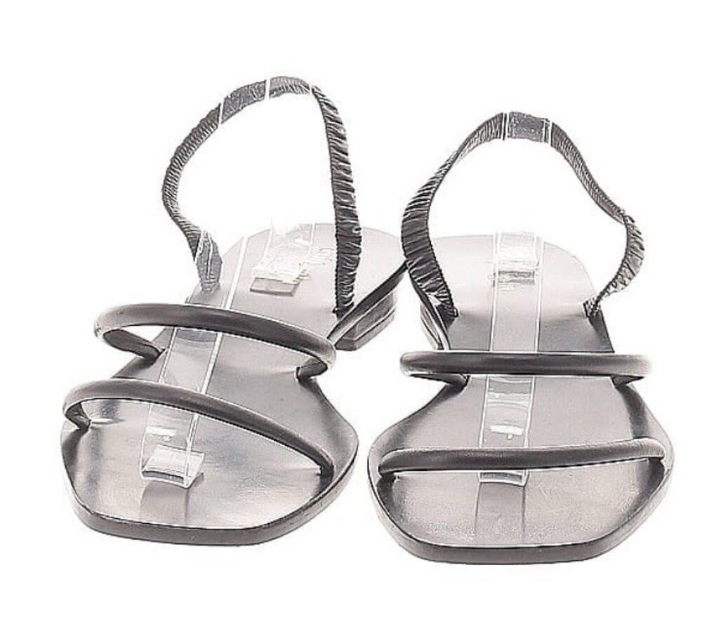 Cult Gaia Mona Flat Strappy Black Leather Sandal EU 40.5 US 9.5 EUC